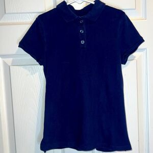 Justice Girls Navy Blue Polo Size Small